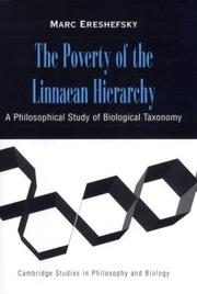 Cover of: The Poverty of the Linnaean Hierarchy by Marc Ereshefsky
