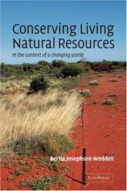 Cover of: Conserving Living Natural Resources by Bertie Josephson Weddell