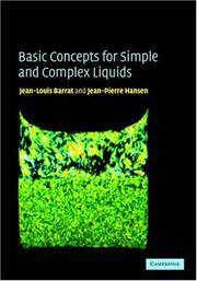 Cover of: Basic Concepts for Simple and Complex Liquids