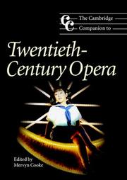 Cover of: The Cambridge Companion to Twentieth-Century Opera (Cambridge Companions to Music) | Mervyn Cooke