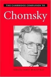 Cover of: The Cambridge companion to Chomsky by edited by James McGilvray.