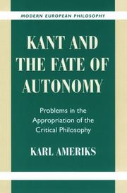 Kant and the Fate of Autonomy by Karl Ameriks