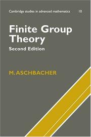 Cover of: Finite group theory