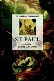 Cover of: The Cambridge companion to St. Paul by edited by James D.G. Dunn.