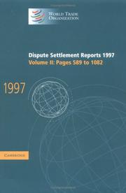 Cover of: Dispute Settlement Reports 1997 (World Trade Organization Dispute Settlement Reports) by World Trade Organization