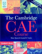 Cover of: The Cambridge CAE Course Student's Book