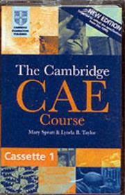 Cover of The Cambridge CAE Course Audio Cassette Set by Mary Spratt