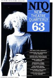 Cover of: New Theatre Quarterly 63 (New Theatre Quarterly)