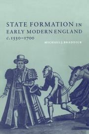 Cover of: State Formation in Early Modern England, c. 15501700