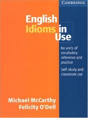 Cover of: English Idioms in Use by Michael McCarthy, Felicity O'Dell