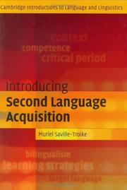 Introducing Second Language Acquisition (Cambridge Introductions to Language and Linguistics)