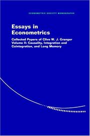 Cover of: Essays in Econometrics by Clive W. J. Granger