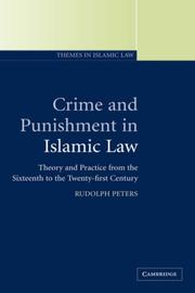 Cover of: Crime and Punishment in Islamic Law by Rudolph Peters