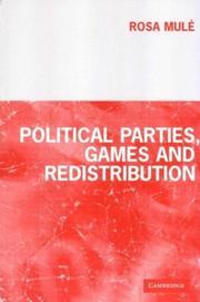 Cover of: Political parties, games and redistribution