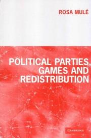 Cover of: Political parties, games and redistribution by Rosa Mulé