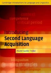 Cover of: Introducing Second Language Acquisition (Cambridge Introductions to Language and Linguistics)