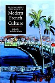 Cover of: The Cambridge companion to modern French culture