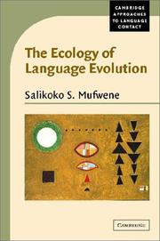 Cover of: The ecology of language evolution