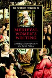 Cover of: The Cambridge companion to medieval women's writing by edited by Carolyn Dinshaw and David Wallace.