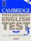 Cover of: Cambridge Preliminary English Test 3 Student's Book with answers