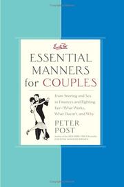 Cover of: Essential manners for couples: from snoring and sex to finances and fighting fair--what works, what doesn't, and why