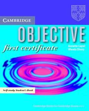 Cover of: Objective First Certificate Student's Book with Answers