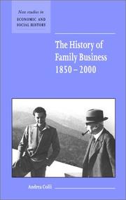 Cover of: The History of Family Business, 18502000 (New Studies in Economic and Social History)