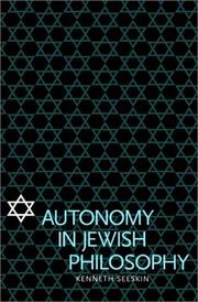 Cover of: Autonomy in Jewish Philosophy