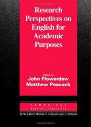 Cover of: Research Perspectives on English for Academic Purposes (Cambridge Applied Linguistics)
