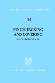 Finite Packing and Covering (Cambridge Tracts in Mathematics) by Jr, Károly Böröczky