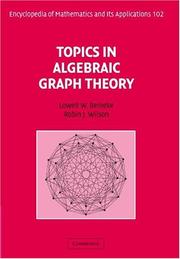 Cover of: Topics in Algebraic Graph Theory (Encyclopedia of Mathematics and its Applications) | 