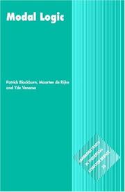 Cover of: Modal Logic (Cambridge Tracts in Theoretical Computer Science) by Patrick Blackburn, Maarten de Rijke, Yde Venema