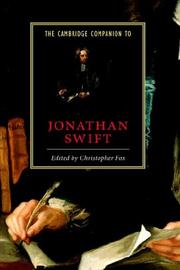 Cover of: The Cambridge companion to Jonathan Swift by edited by Christopher Fox.