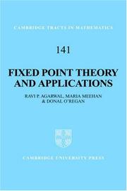 Cover of: Fixed Point Theory and Applications (Cambridge Tracts in Mathematics)