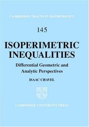 Cover of: Isoperimetric Inequalities by Isaac Chavel