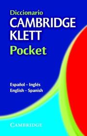 Cover of: Diccionario Cambridge Klett Pocket Español-Inglés/English-Spanish by Cambridge University Press.