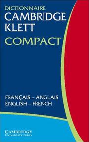 Cover of: Dictionnaire Cambridge Klett Compact Français-Anglais/English-French