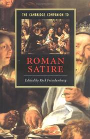 Cover of: The Cambridge companion to Roman satire