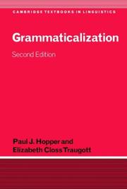 Cover of: Grammaticalization (Cambridge Textbooks in Linguistics)