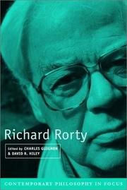 Cover of: Richard Rorty (Contemporary Philosophy in Focus) by 