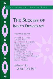 The Success of India's Democracy (Contemporary South Asia) by Sumit Sarkar, James Manor, Myron Weiner, Pranab Bardhan, Amrita Basu