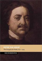 Cover of: Peter the Great by Paul Bushkovitch