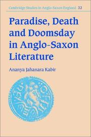Cover of: Paradise, death, and doomsday in Anglo-Saxon literature by Ananya Jahanara Kabir