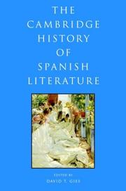 Cover of: The Cambridge history of Spanish literature