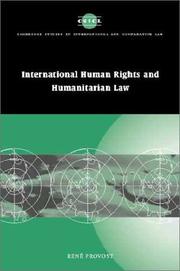 Cover of: International Human Rights and Humanitarian Law (Cambridge Studies in International and Comparative Law)