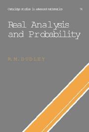Cover of: Real analysis and probability