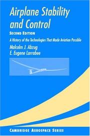 Cover of: Airplane Stability and Control | Malcolm J. Abzug