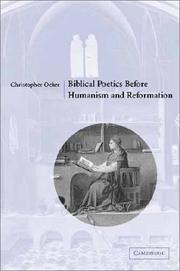 Cover of: Biblical Poetics Before Humanism and Reformation