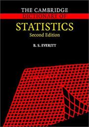 Cover of: The Cambridge dictionary of statistics by Brian Everitt