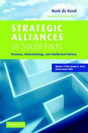 Cover of: Strategic alliances as social facts: business, biotechnology, and intellectual history